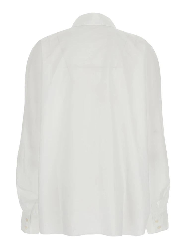 Antonia White Shirt with Classic Collar and Long Sleeves in Cotton for Women alternative
