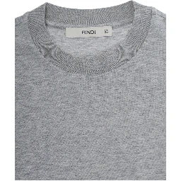 T-SHIRT JERSEY GRAY MELANGE with short sleeves and round neck in Gray Cotton Girl