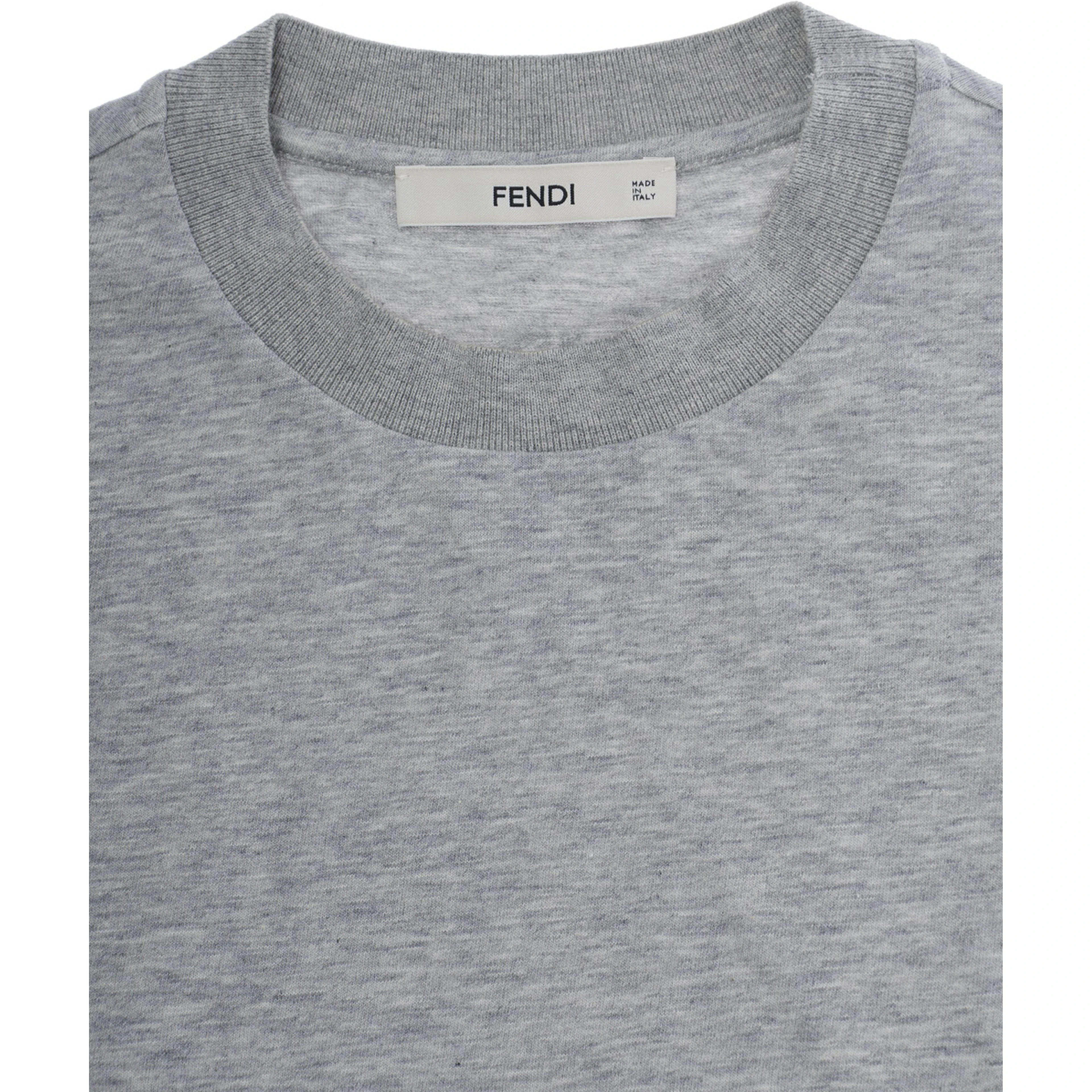 T-SHIRT JERSEY GRAY MELANGE with short sleeves and round neck in Gray Cotton Girl