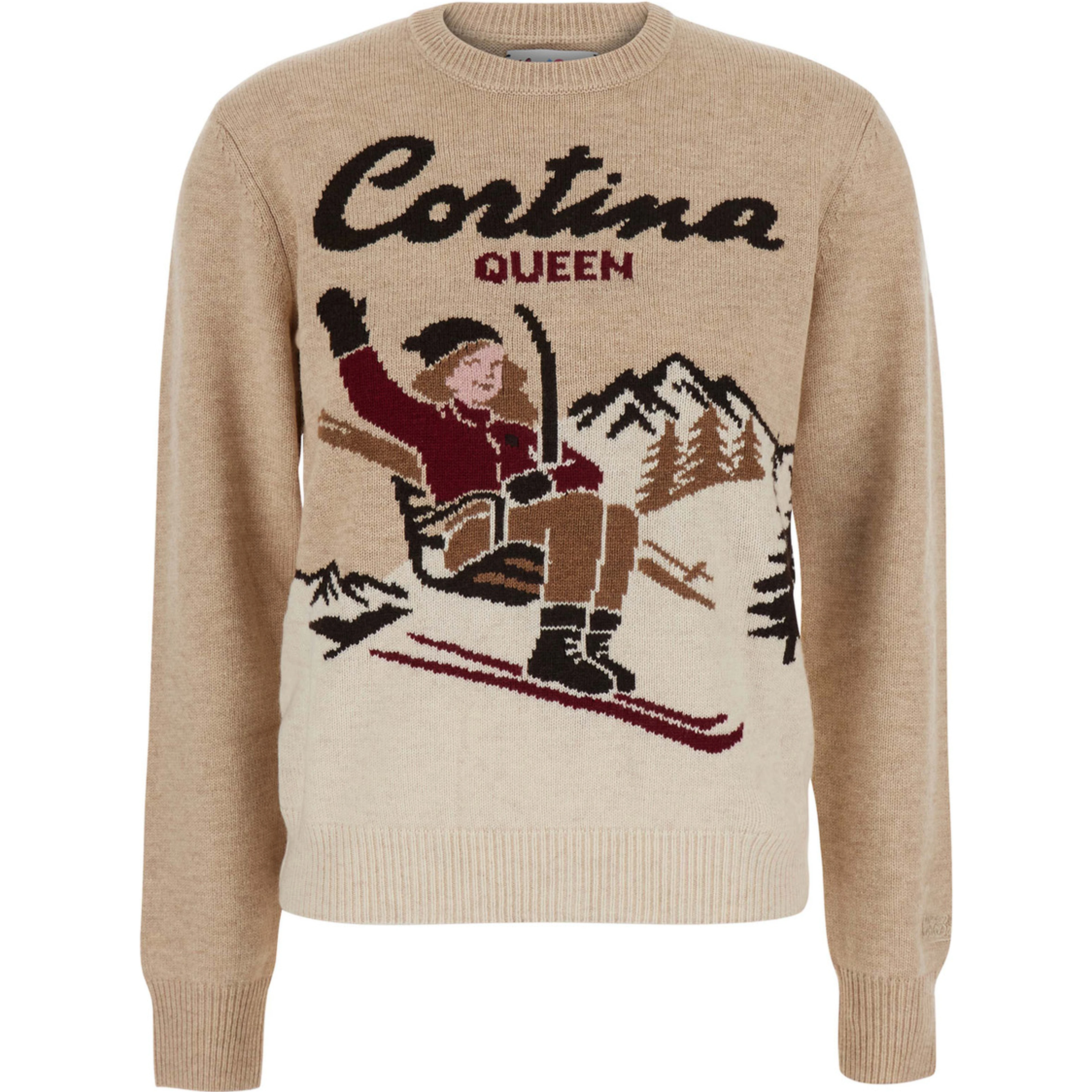Sweater NEW QUEEN C - CORTINA QUEEN 11 with wool, viscose, polyamide and cashmere in beige for women