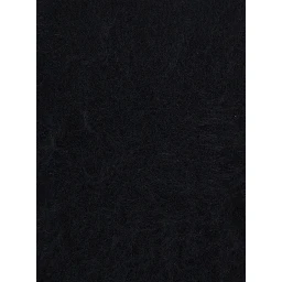 Turtleneck BRUSHED SHORT SLEEVES with short sleeves and round neck in black cashmere for women