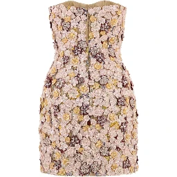 SIRRA EMBROIDERED &BEADED FLORAL LACEMINI DRESS