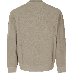 SWEATSHIRTS CREW NECK IN BRUSHED EMERIZED DIAGONAL FLEECE