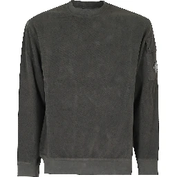 SWEATSHIRTS CREW NECK IN BRUSHED EMERIZED DIAGONAL FLEECE