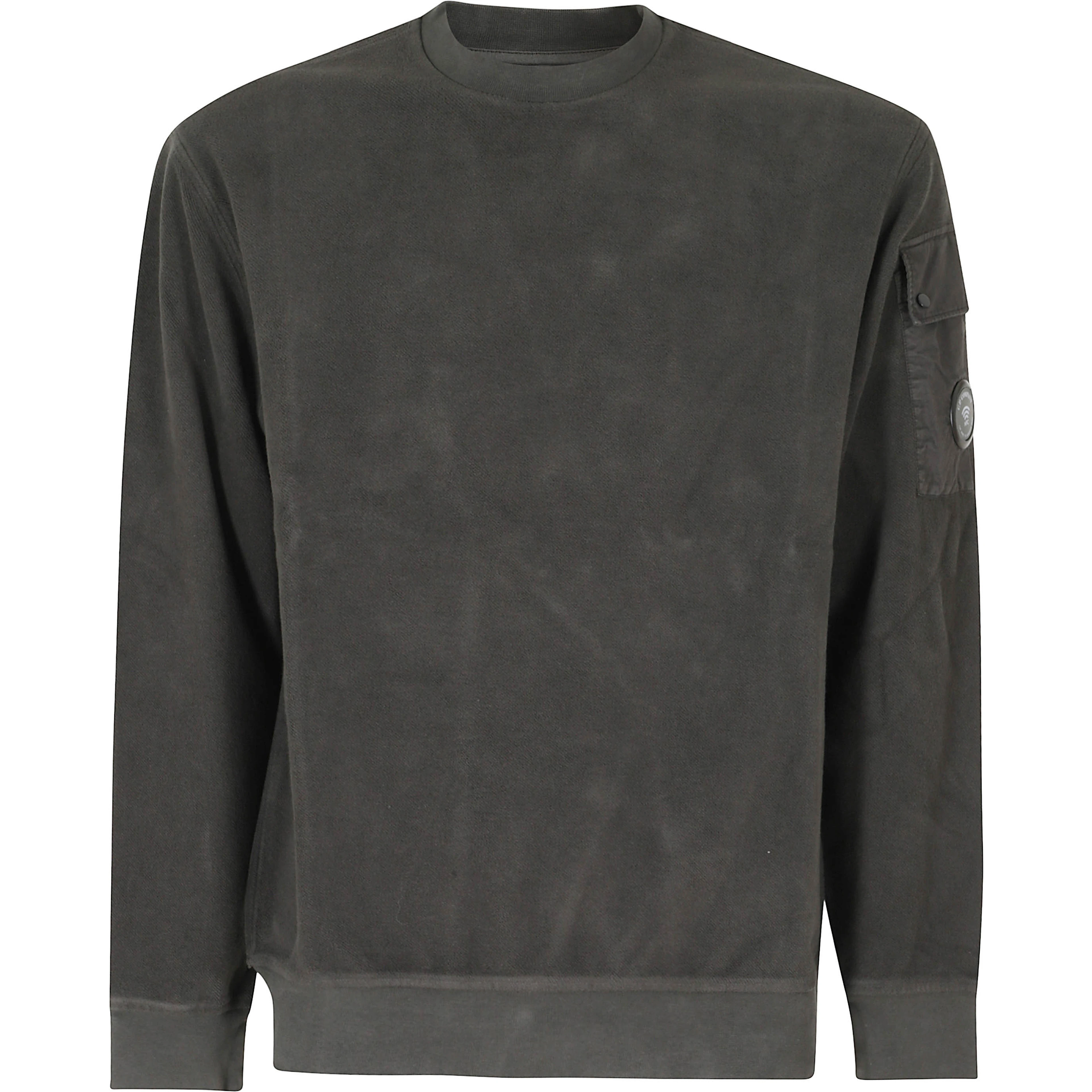 SWEATSHIRTS CREW NECK IN BRUSHED EMERIZED DIAGONAL FLEECE