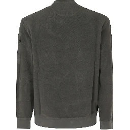 SWEATSHIRTS CREW NECK IN BRUSHED EMERIZED DIAGONAL FLEECE