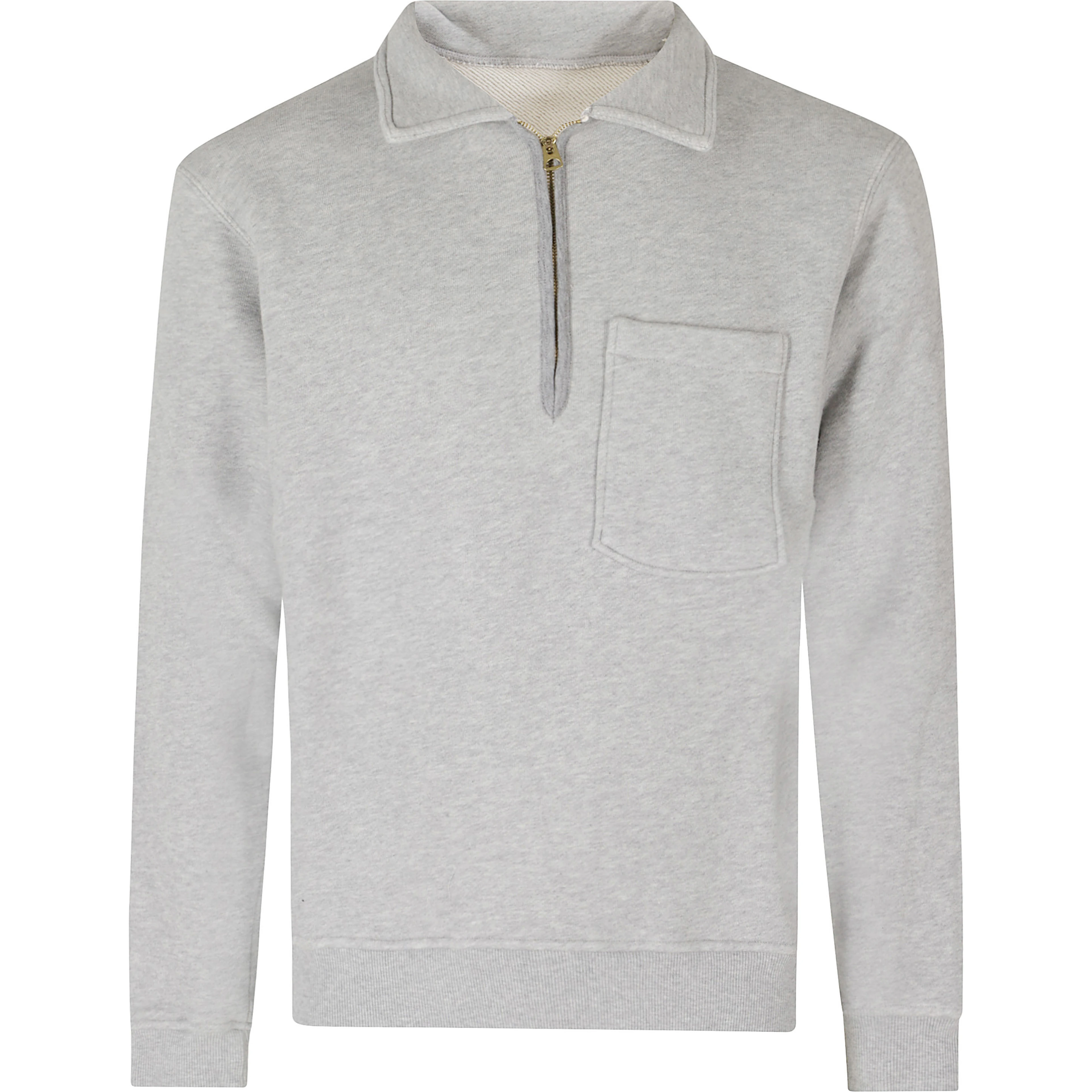 YALE FELPA IN COTONE FELPATO CON COLLETTO E ZIP