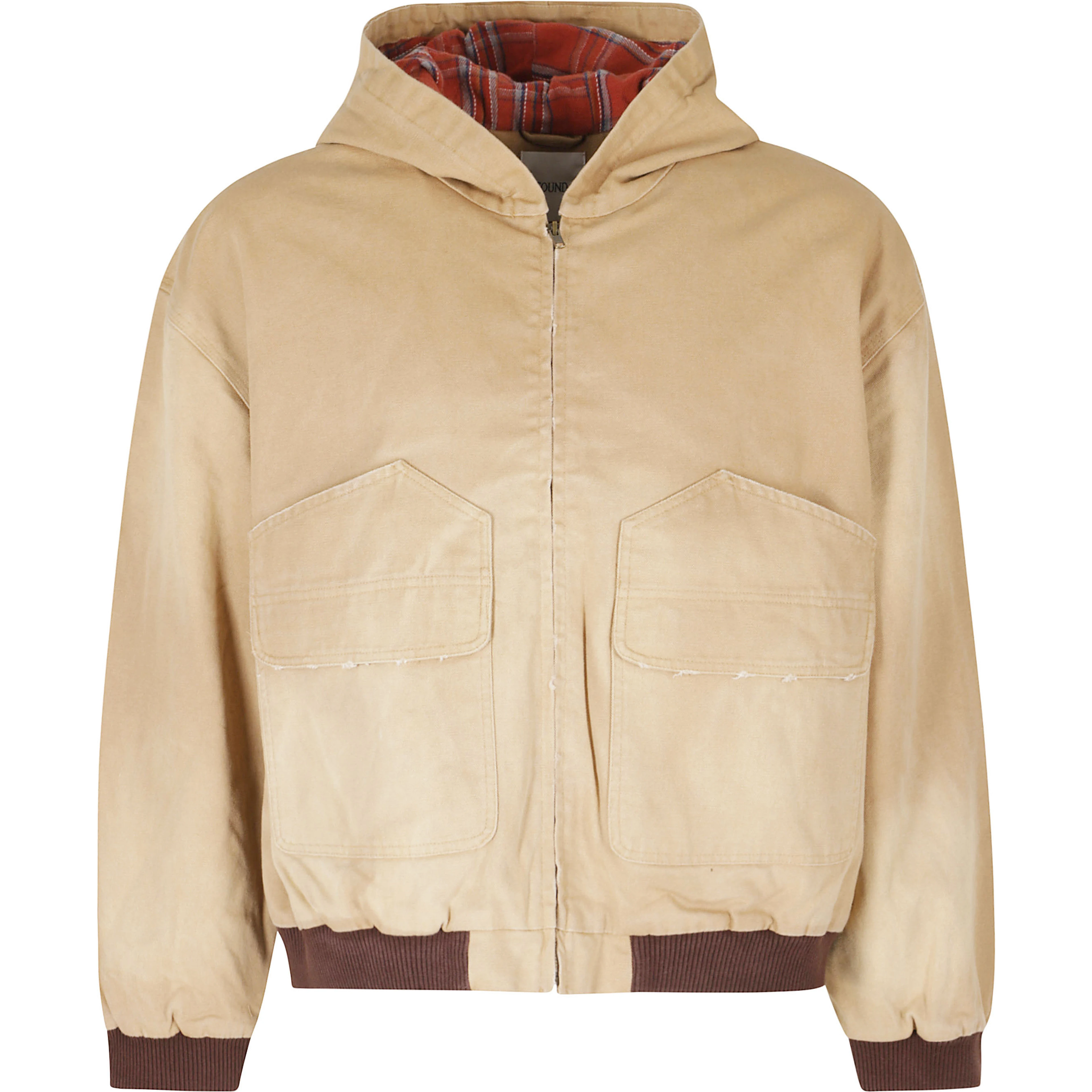 FADED CANVAS WORK HOODIE