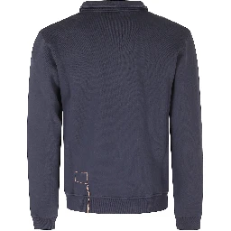 YALE FELPA IN COTONE FELPATO CON COLLETTO E ZIP