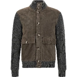 Gray Lamb Leather Leather Jacket