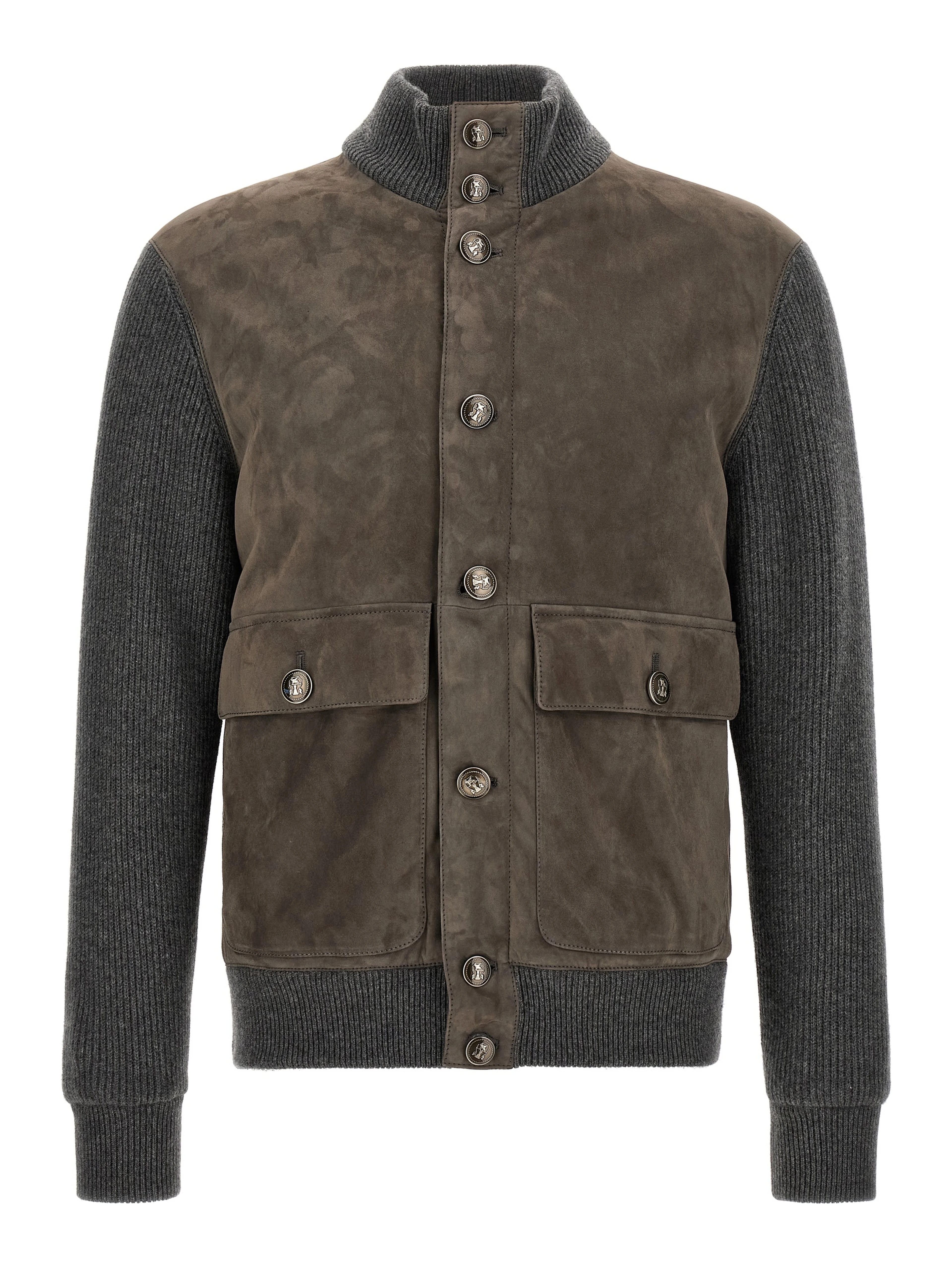 Gray Lamb Leather Leather Jacket
