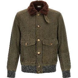 Bicolor Lamb Leather Leather Jacket
