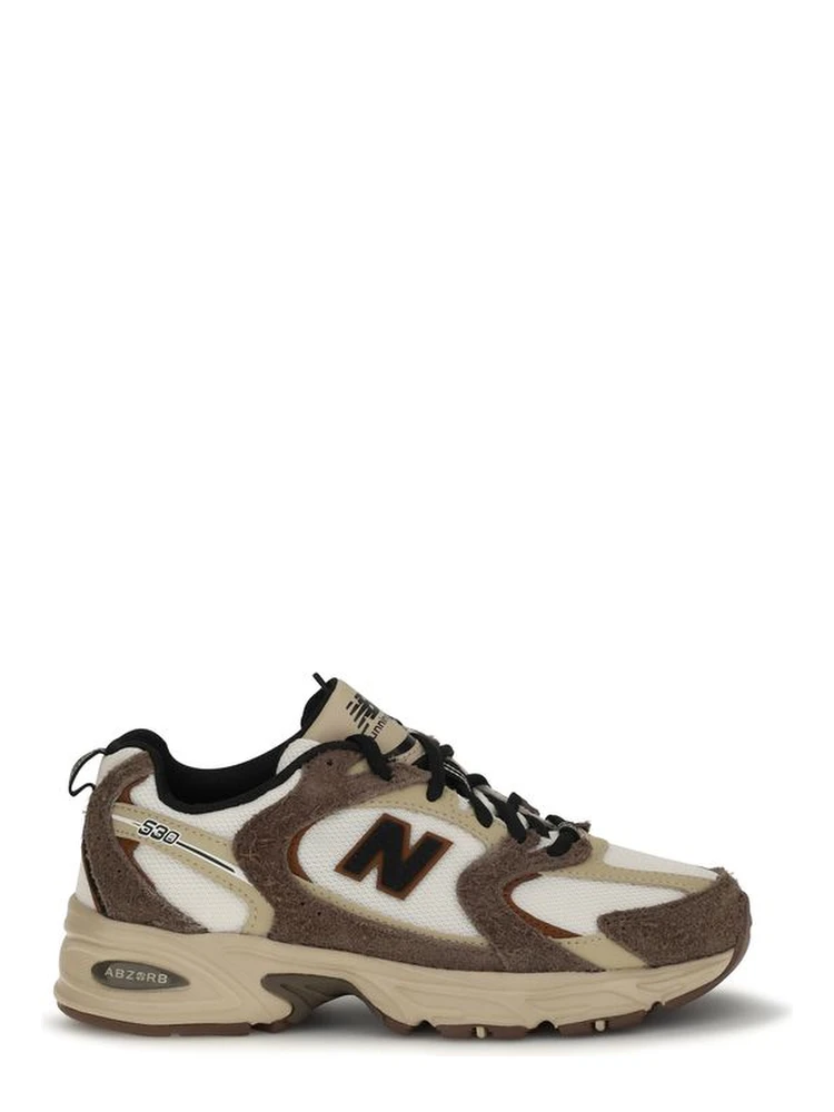 Brown Polyamide Athletic Sneakers