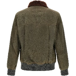 Bicolor Lamb Leather Leather Jacket