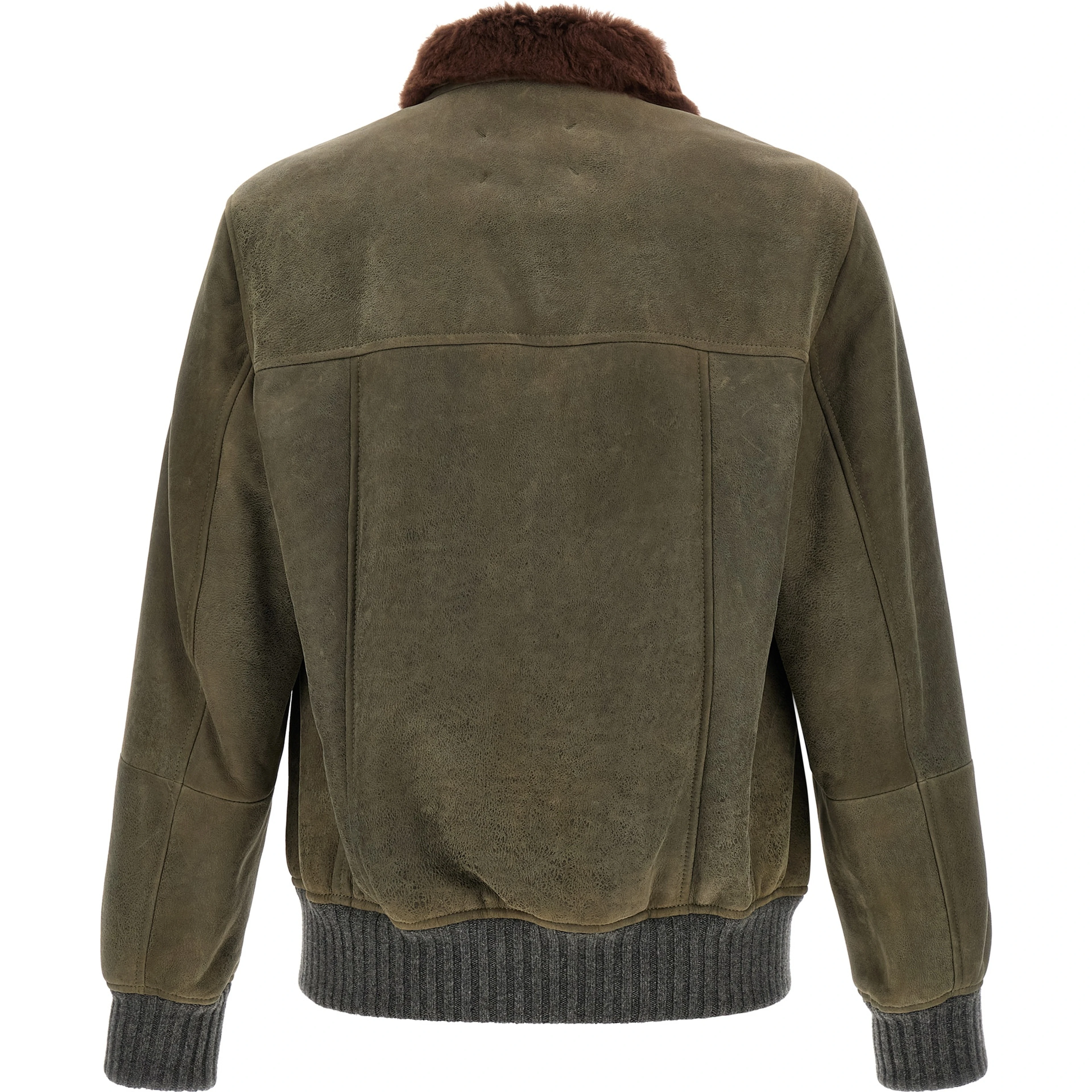 Bicolor Lamb Leather Leather Jacket