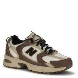 Brown Polyamide Athletic Sneakers
