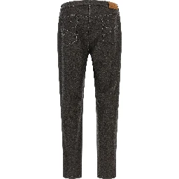 Gray Virgin Wool Casual Pants