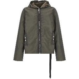Gray Nylon Full-Length Jacket