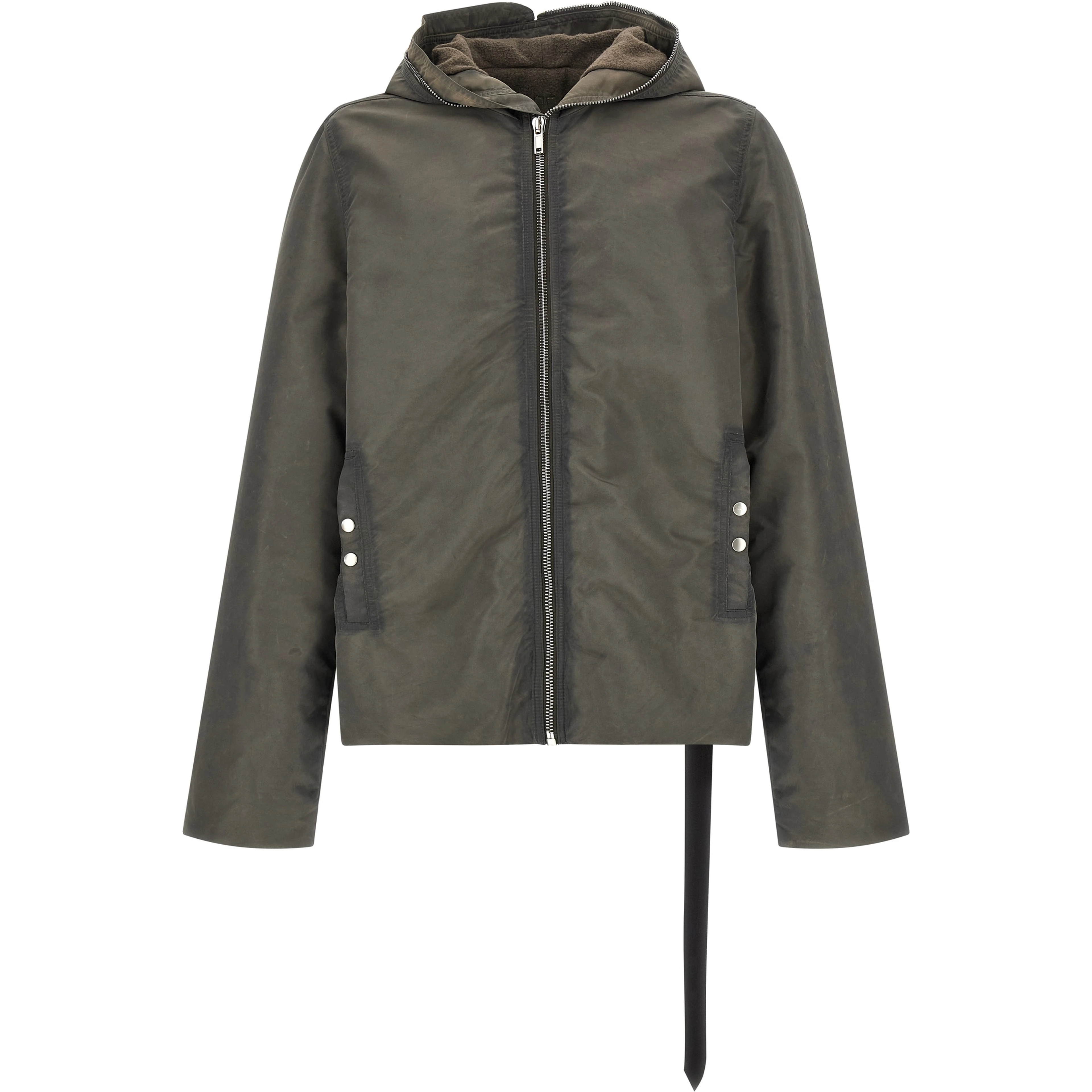 Gray Nylon Full-Length Jacket