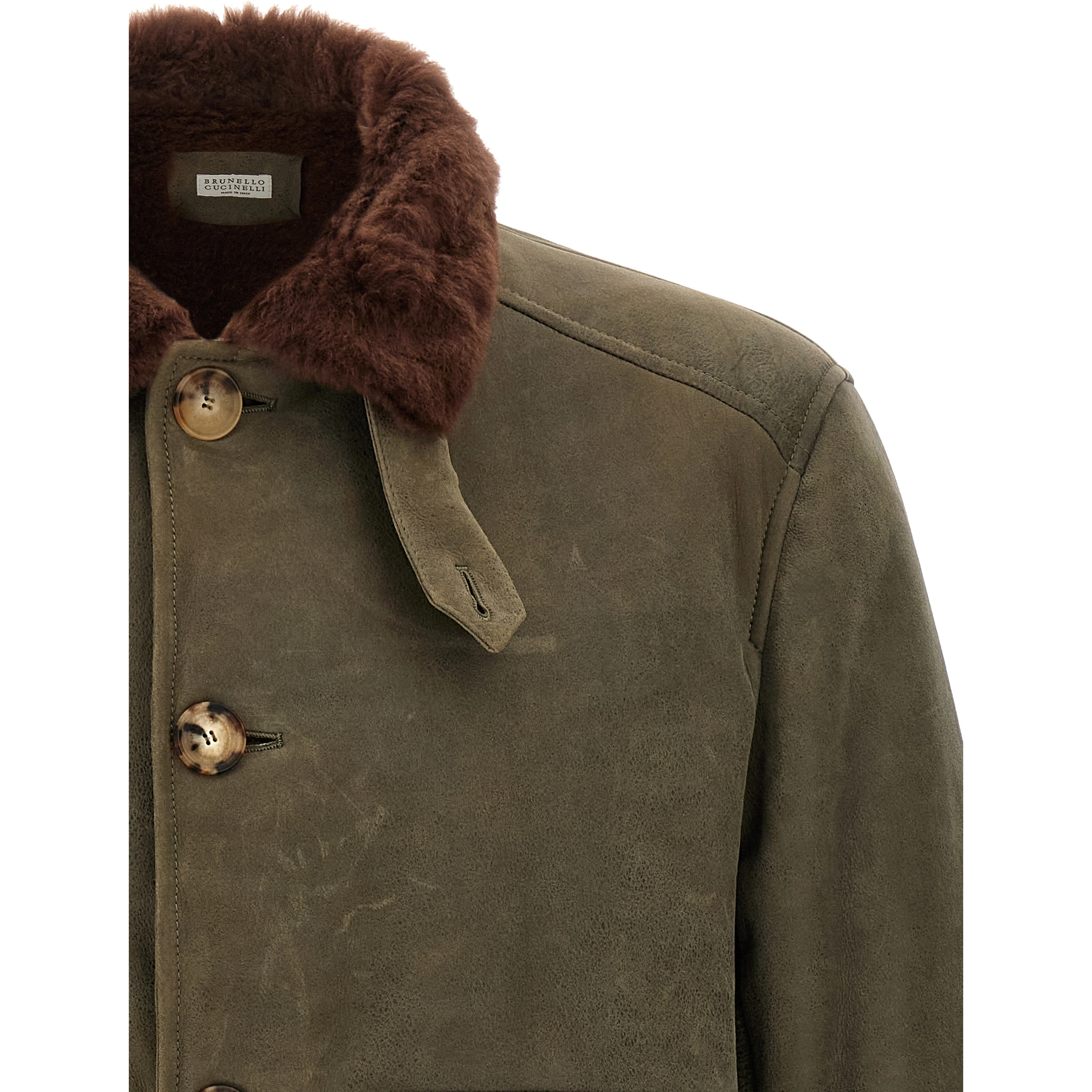 Bicolor Lamb Leather Leather Jacket