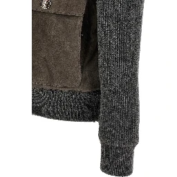 Gray Lamb Leather Leather Jacket