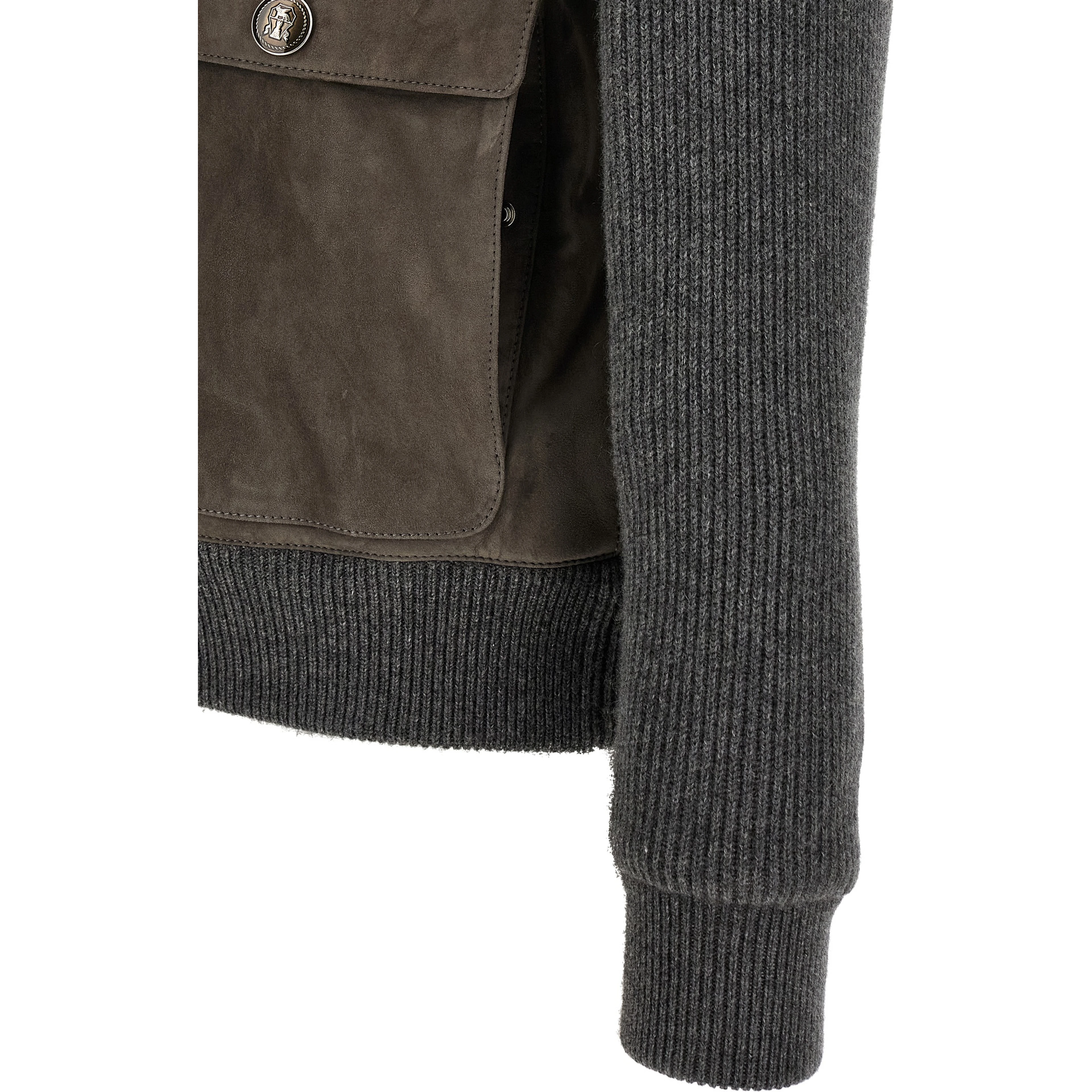 Gray Lamb Leather Leather Jacket