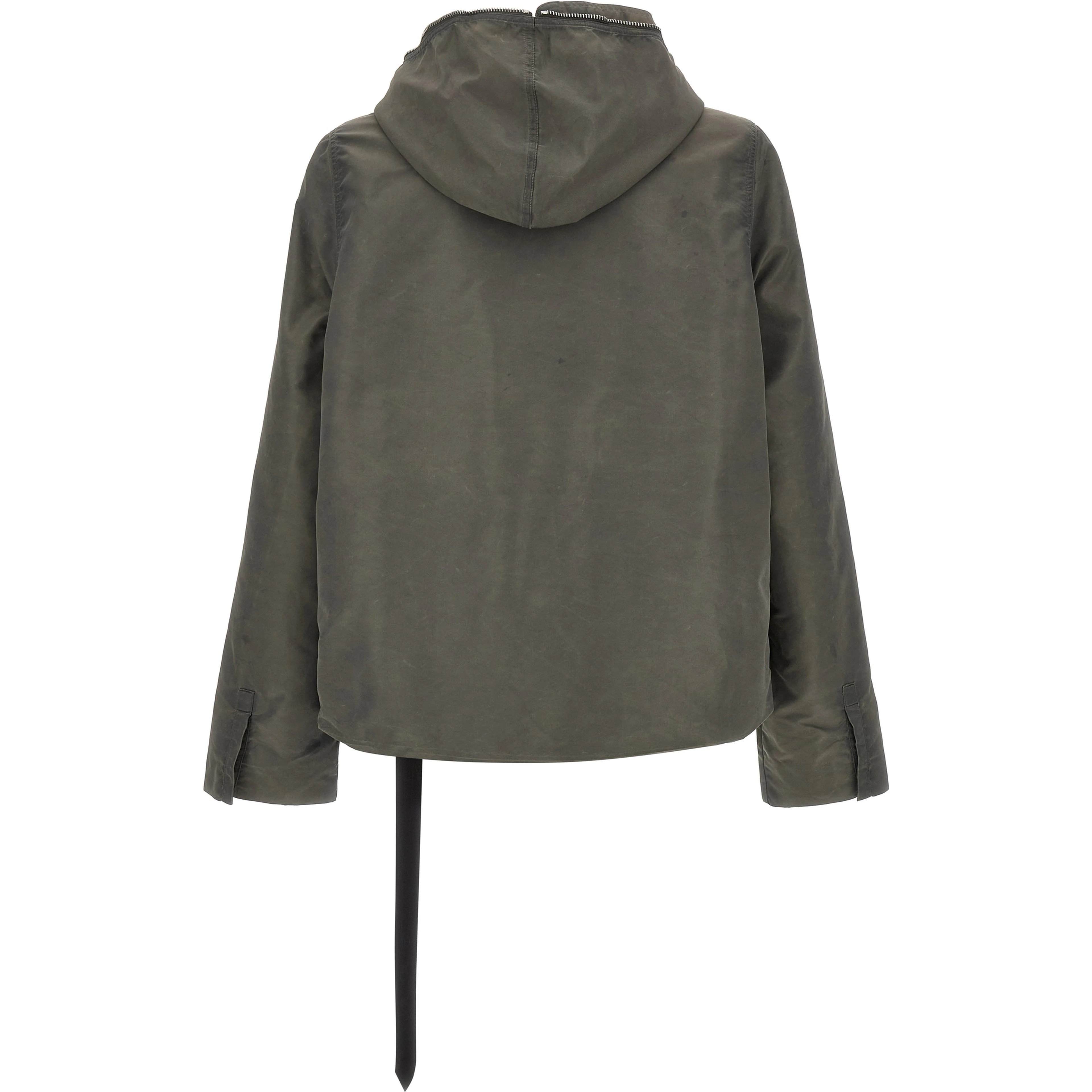 Gray Nylon Full-Length Jacket