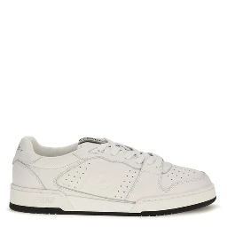 White Calf Leather Bos Taurus Athletic Sneakers