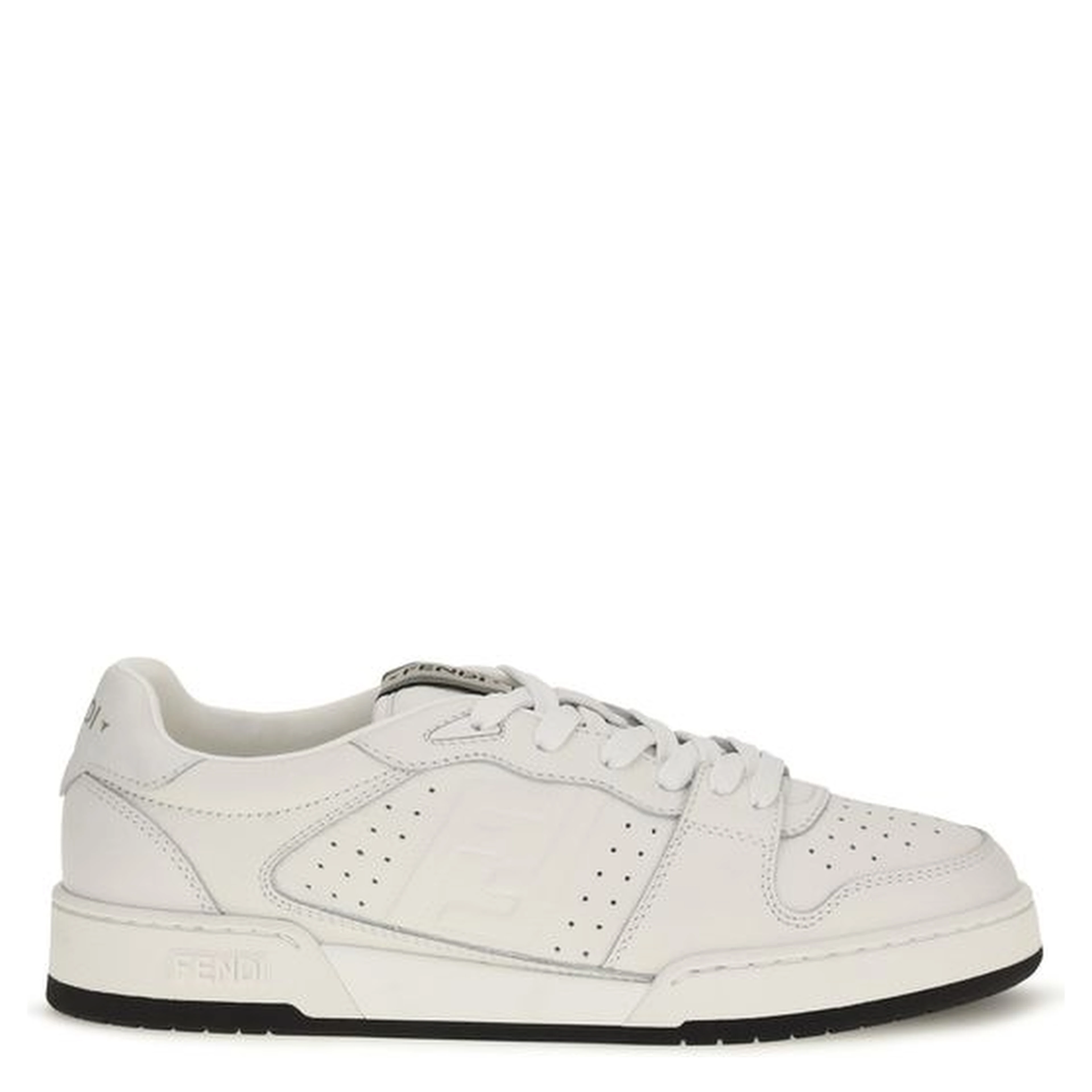 White Calf Leather Bos Taurus Athletic Sneakers