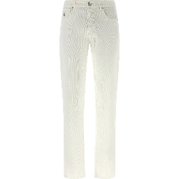 White Cotton Casual Pants