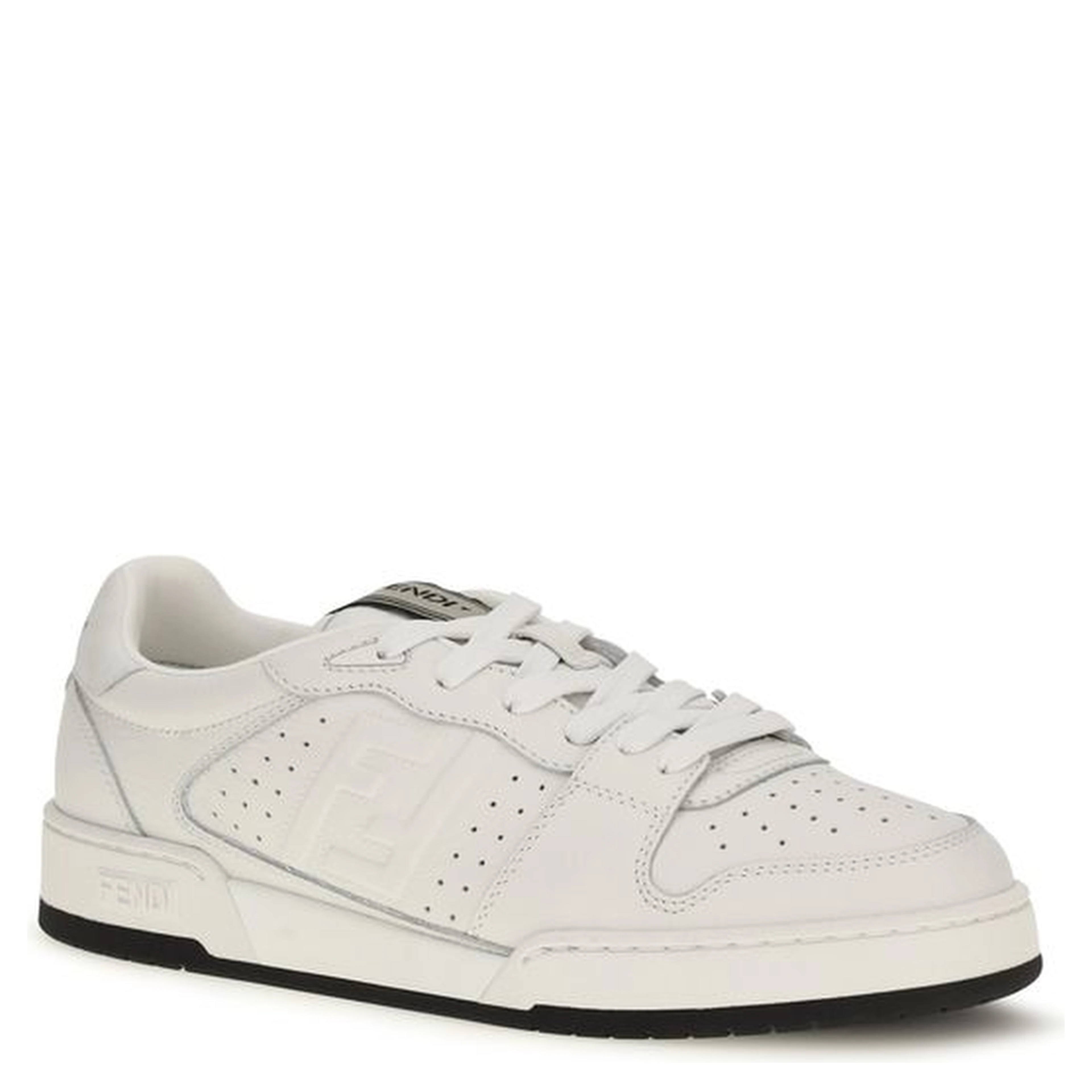 White Calf Leather Bos Taurus Athletic Sneakers