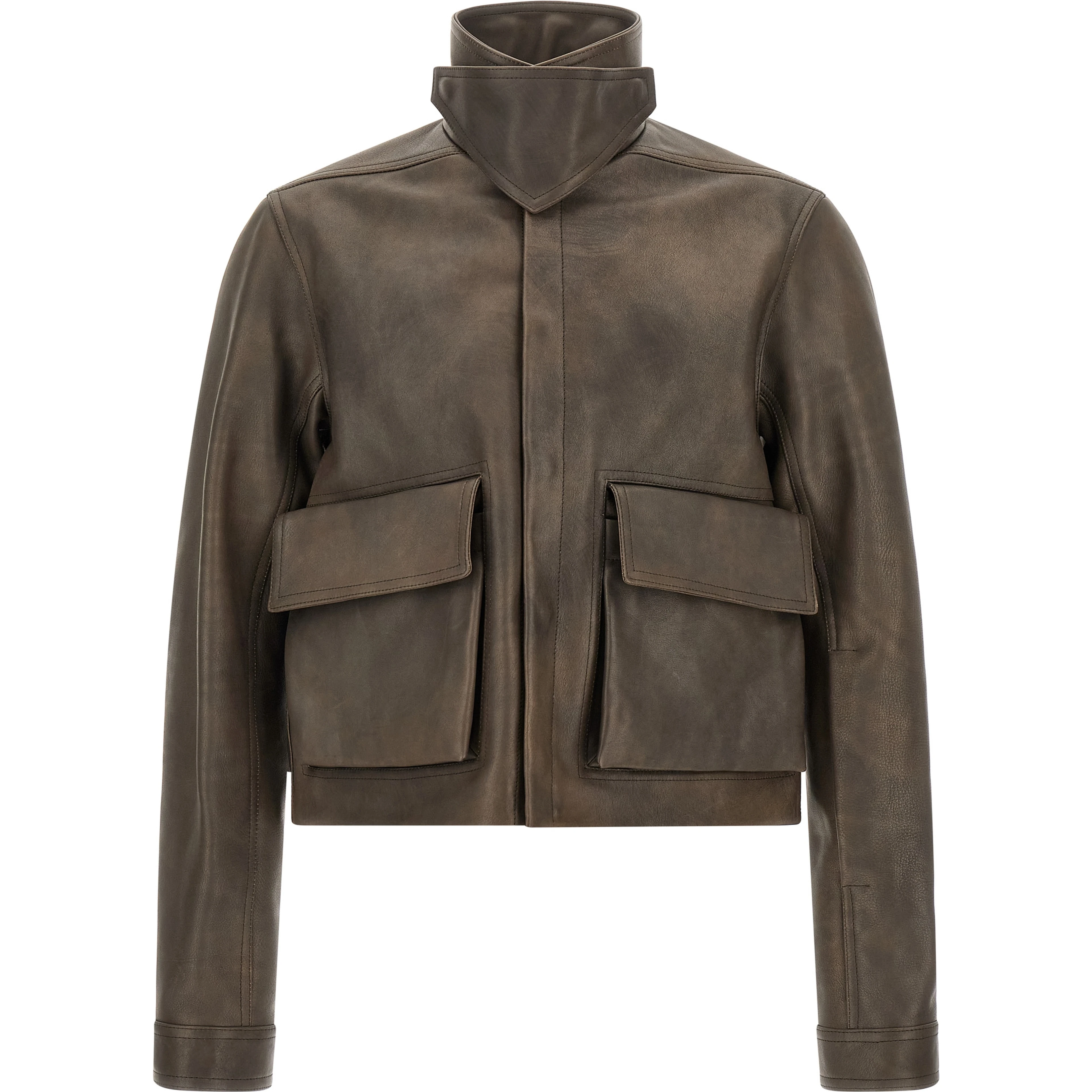 Brown Calfskin Leather Jacket