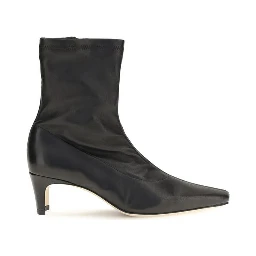 Black Calf Leather Bos Taurus Ankle Boots