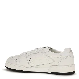 White Calf Leather Bos Taurus Athletic Sneakers