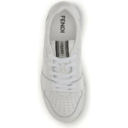 White Calf Leather Bos Taurus Athletic Sneakers