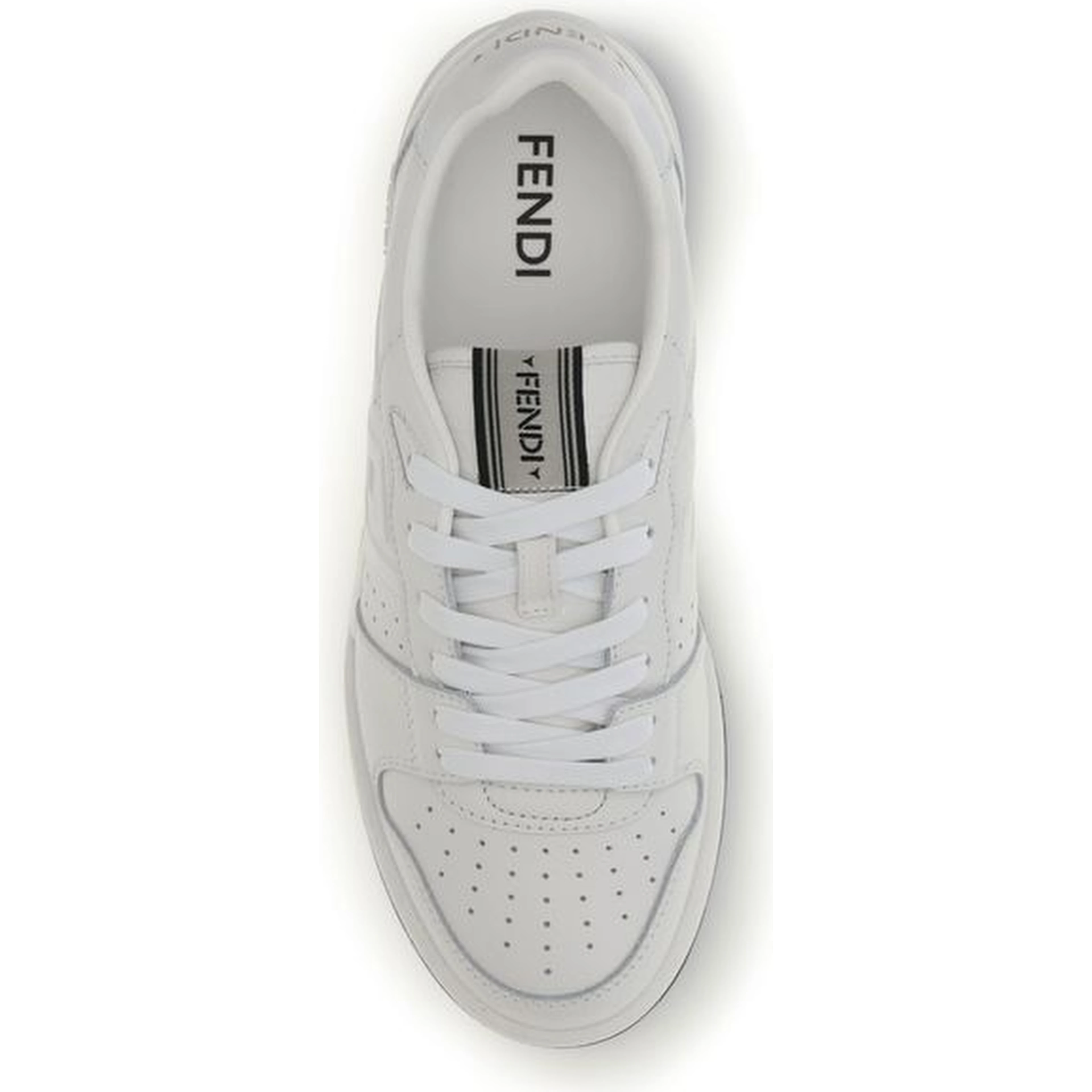 White Calf Leather Bos Taurus Athletic Sneakers