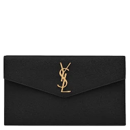 Black Leather Clutch Bag