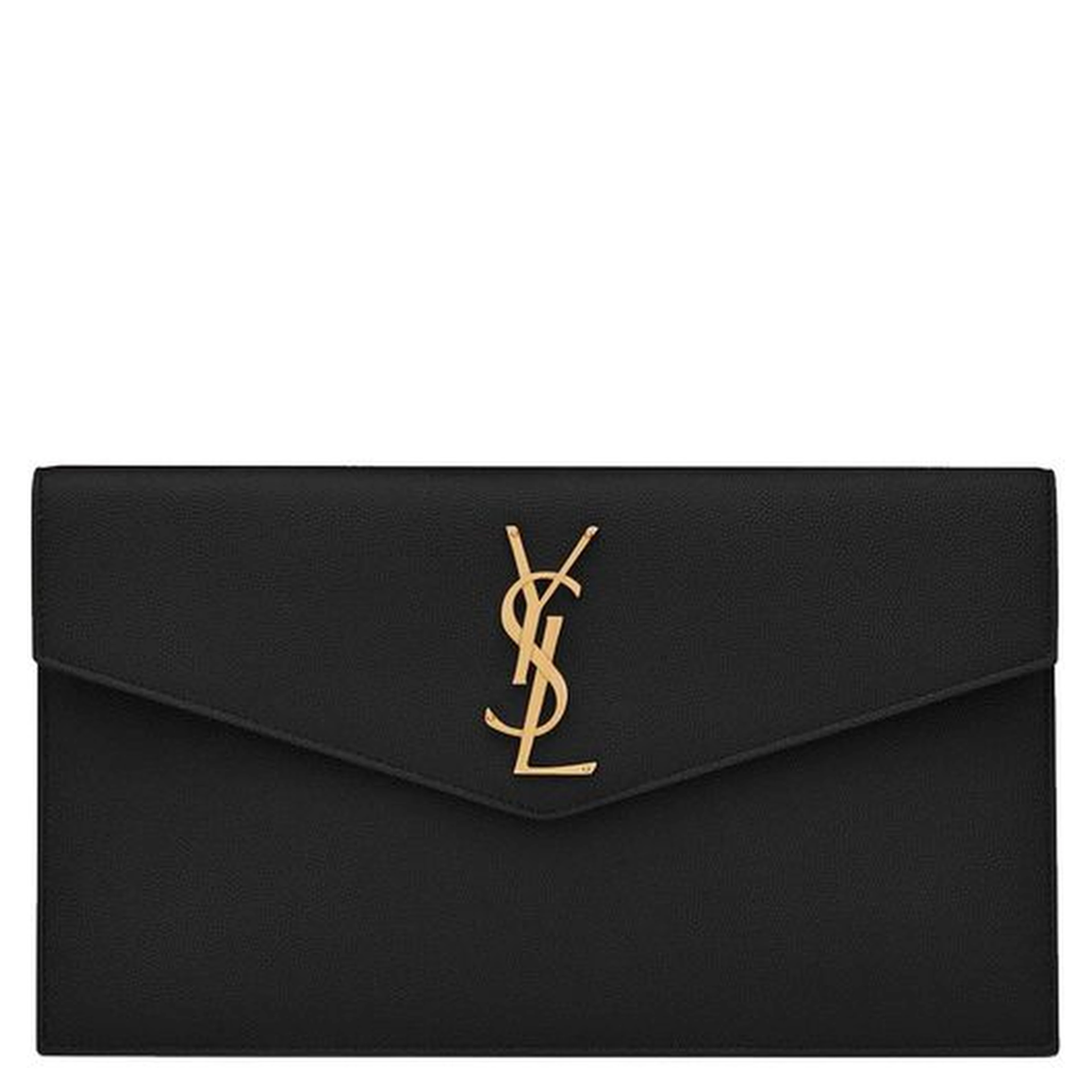 Black Leather Clutch Bag