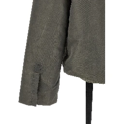 Gray Nylon Full-Length Jacket