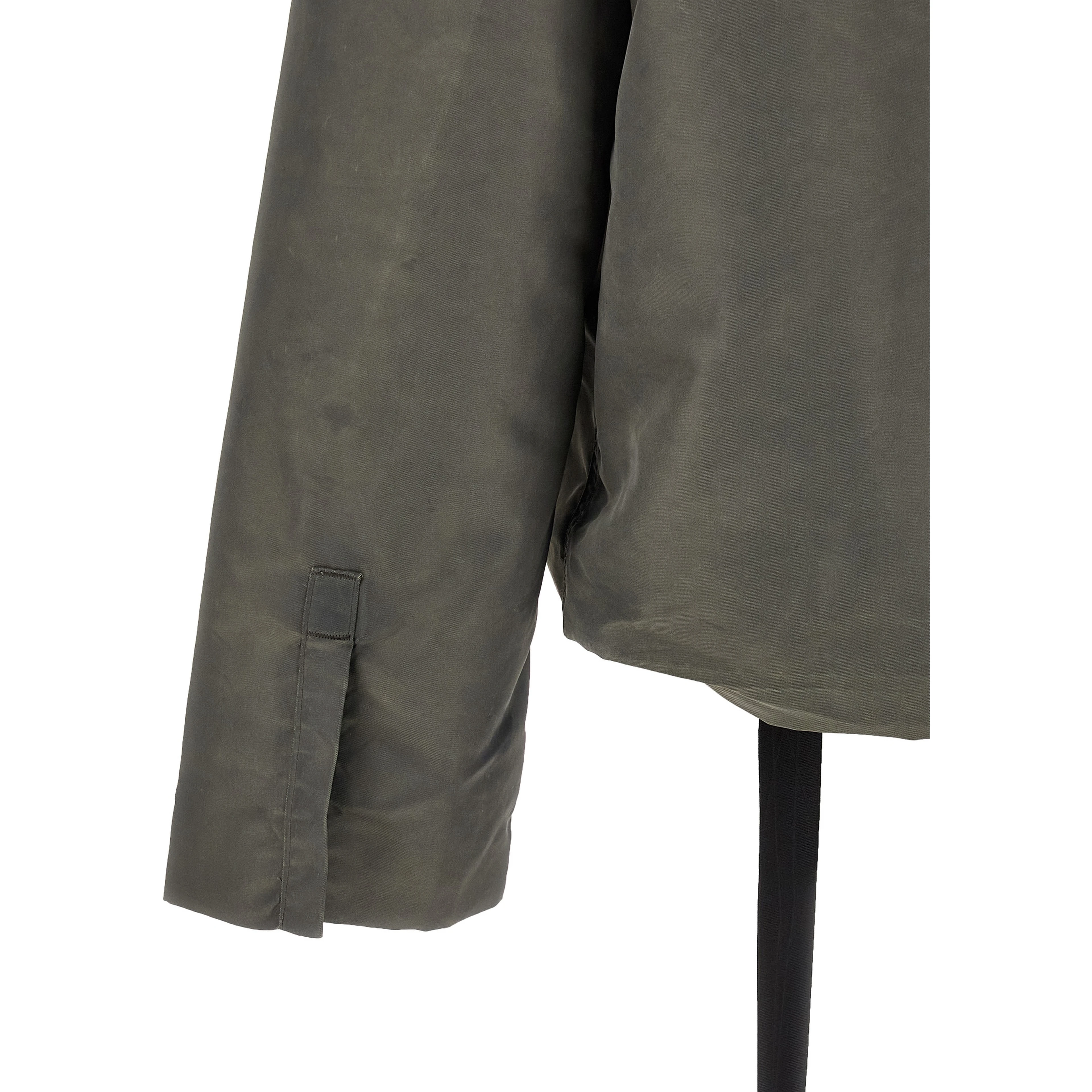 Gray Nylon Full-Length Jacket