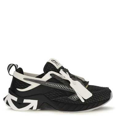 Black Polyester Athletic Sneakers
