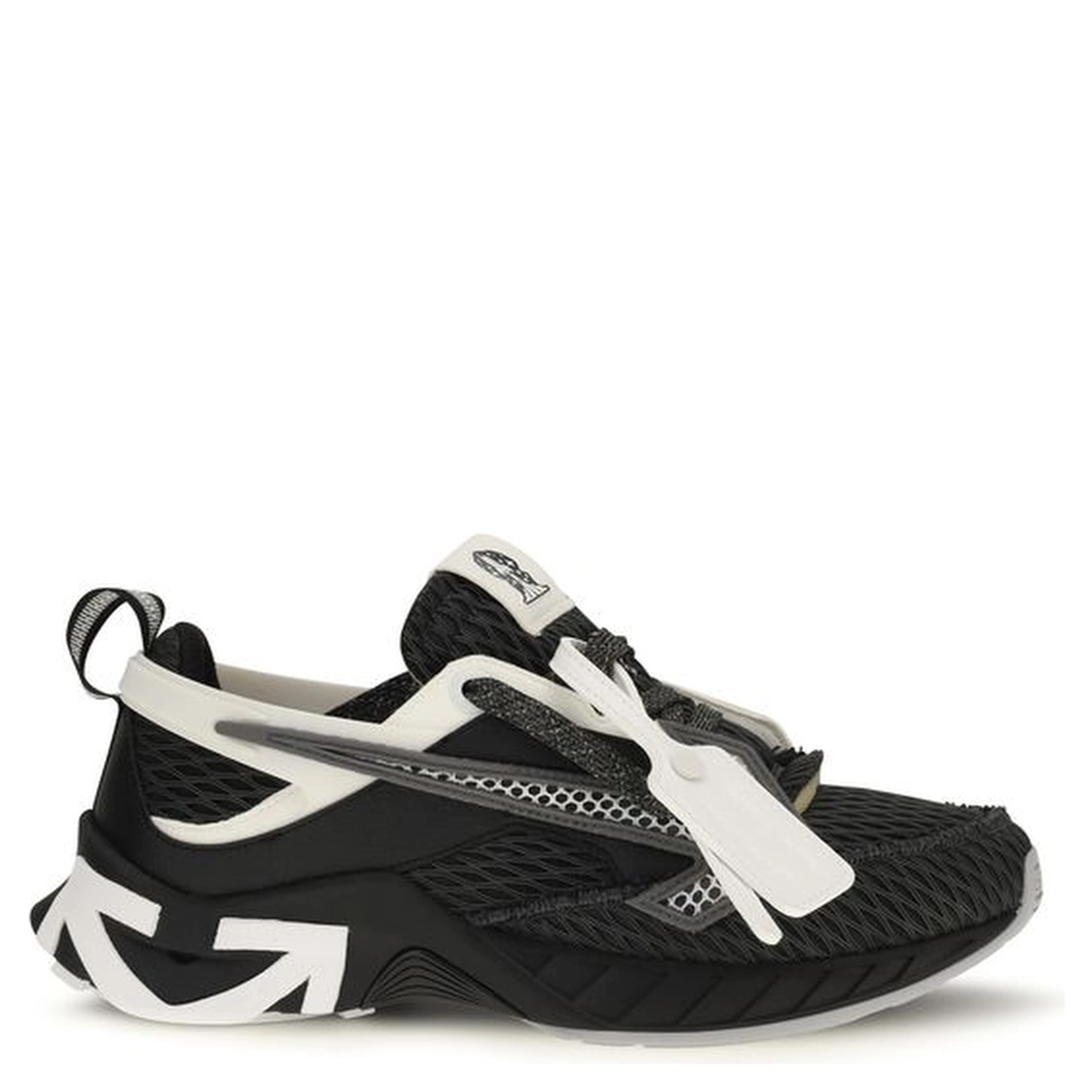 Black Polyester Athletic Sneakers