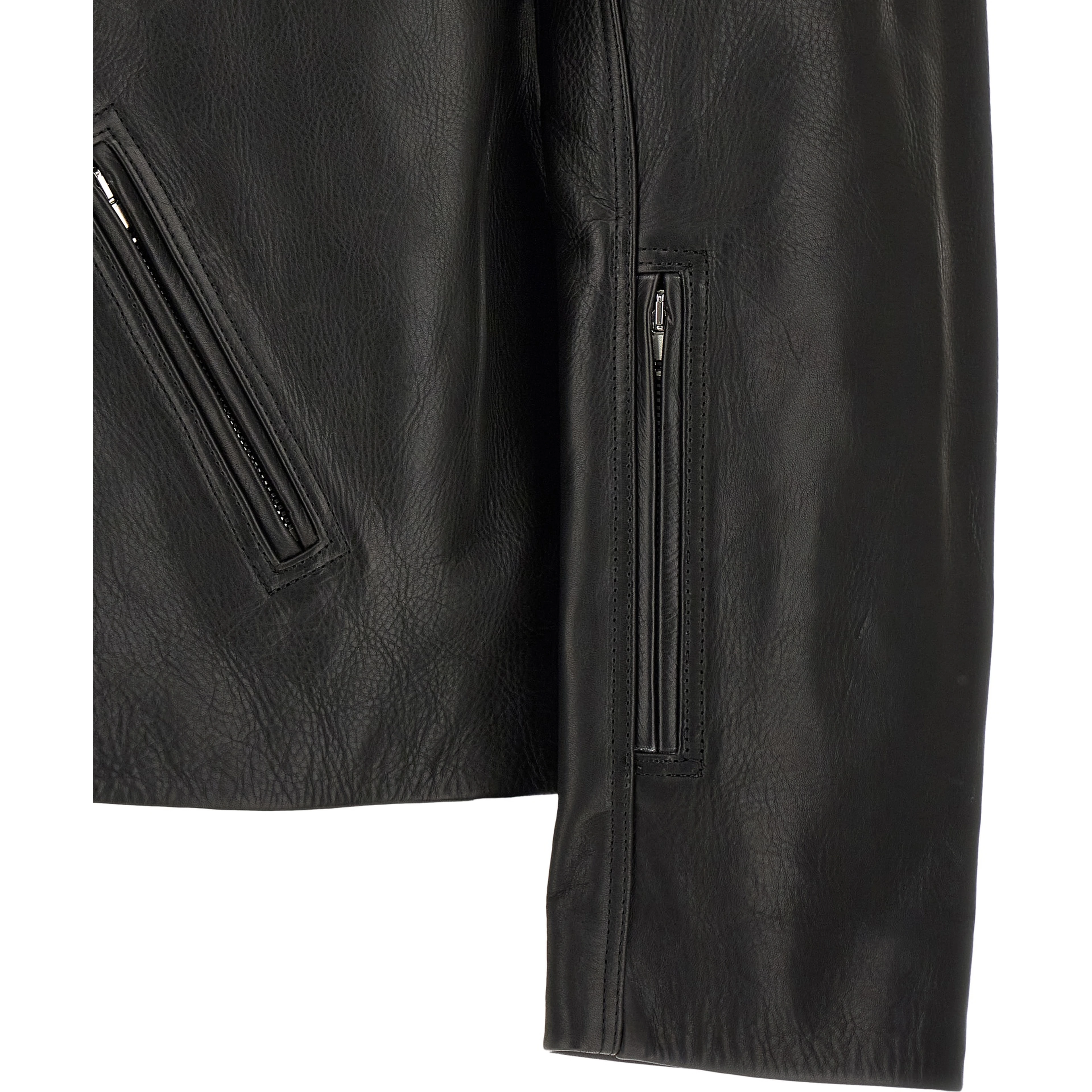 Black Calfskin Leather Jacket