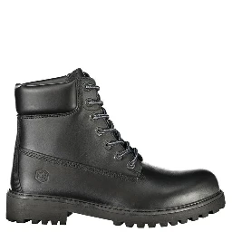 Black Leather Mens Sneaker