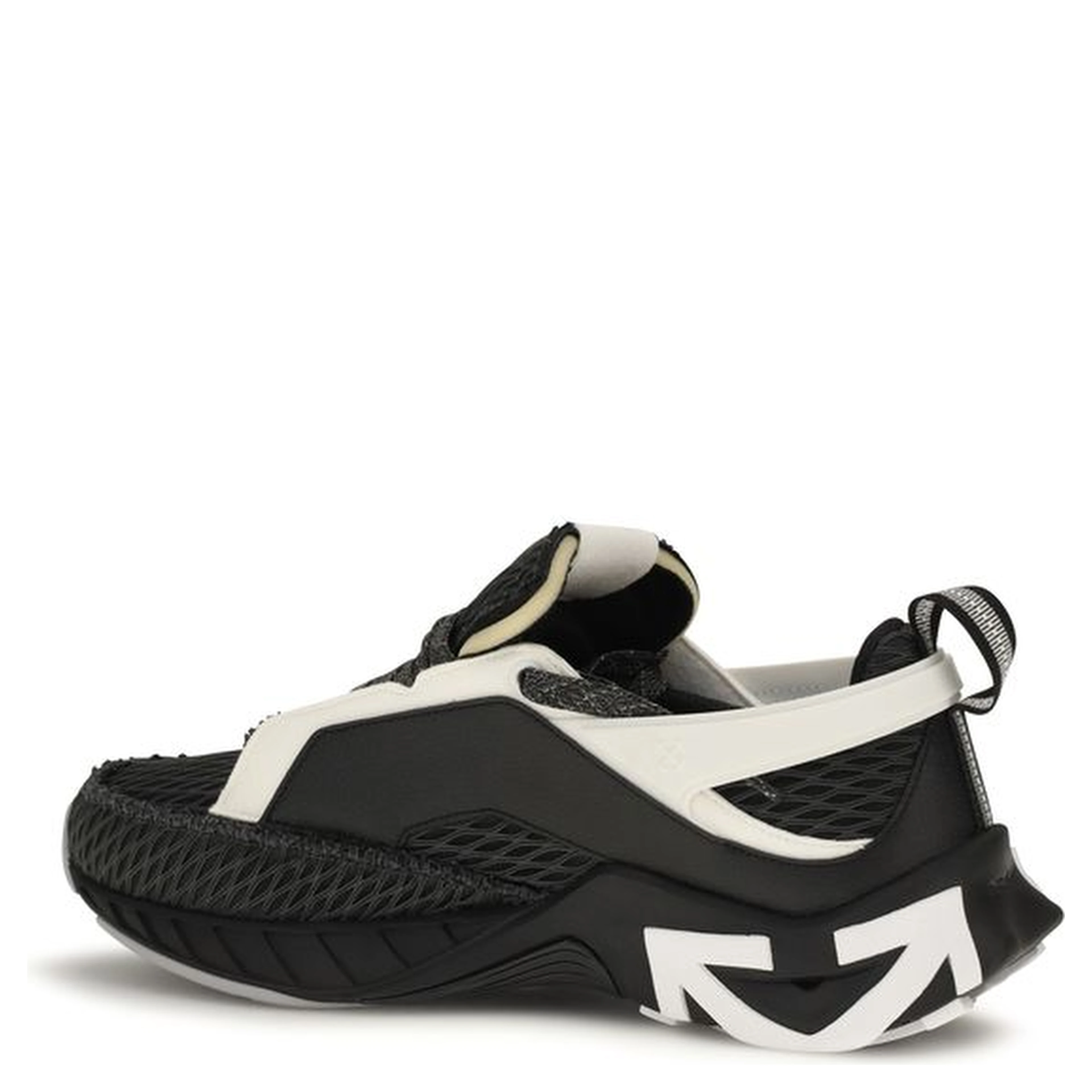 Black Polyester Athletic Sneakers