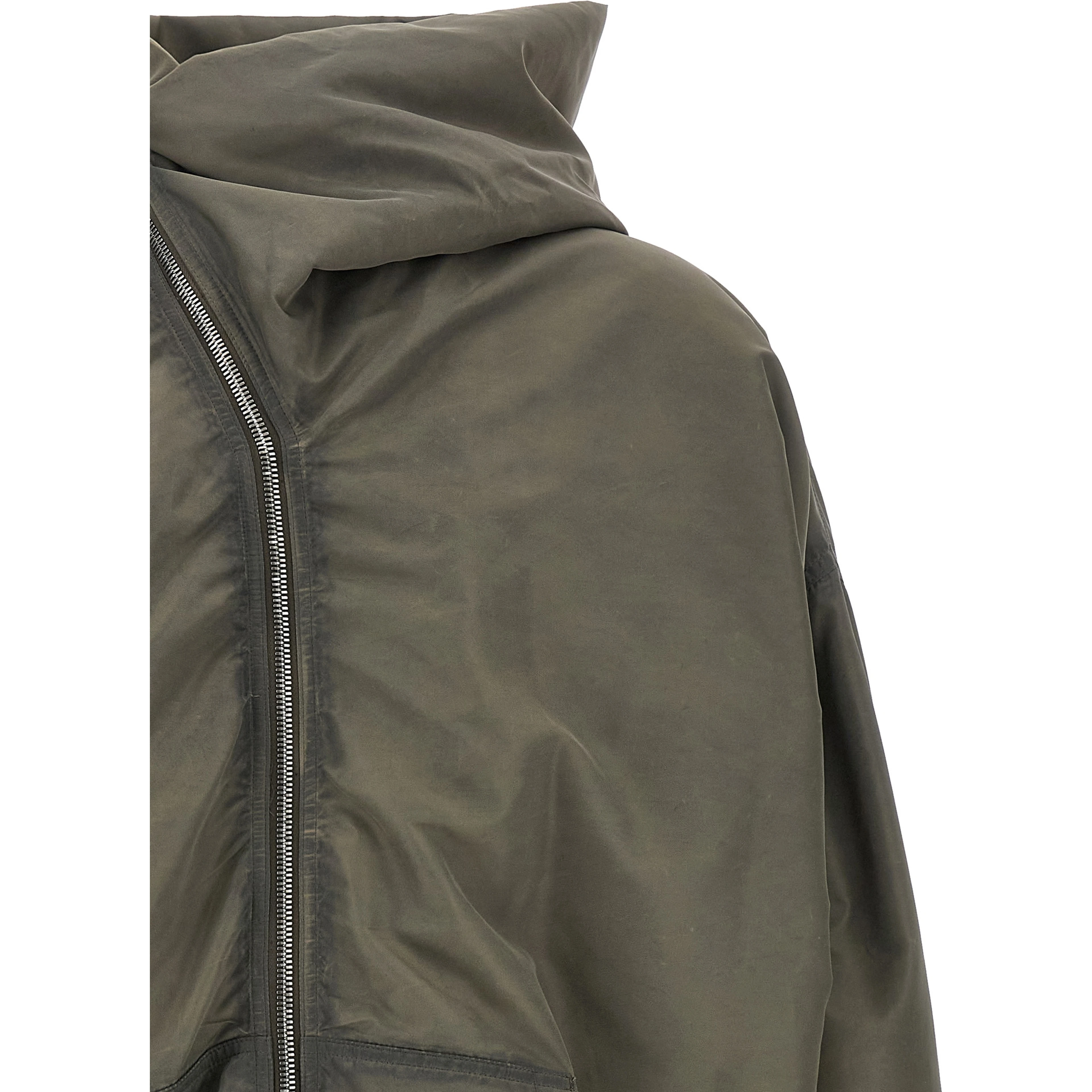 Gray Nylon Shell Jacket