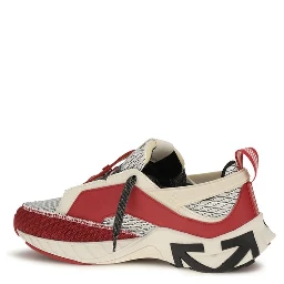 Red Polyester Athletic Sneakers