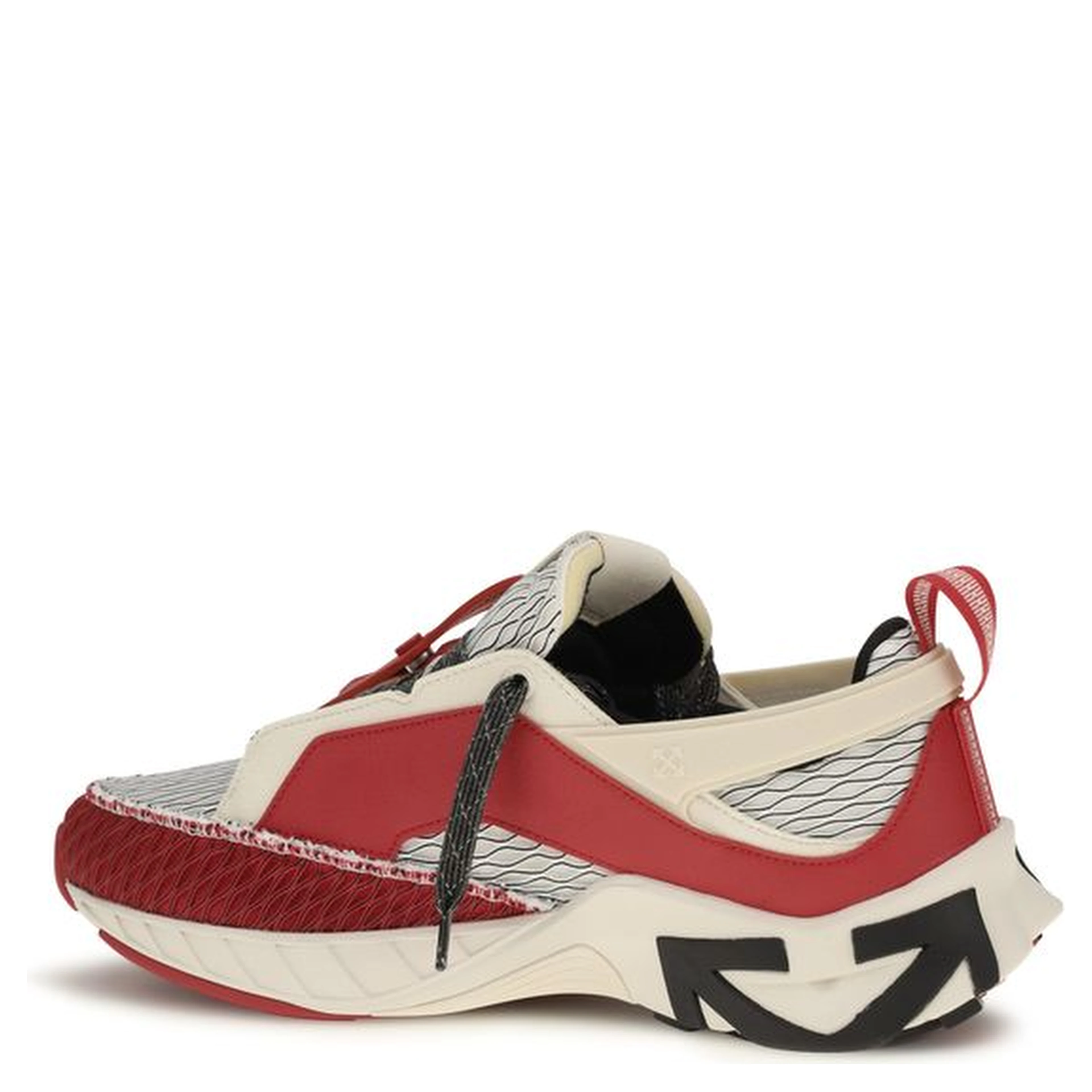 Red Polyester Athletic Sneakers