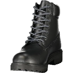 Black Leather Mens Sneaker
