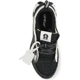 Black Polyester Athletic Sneakers